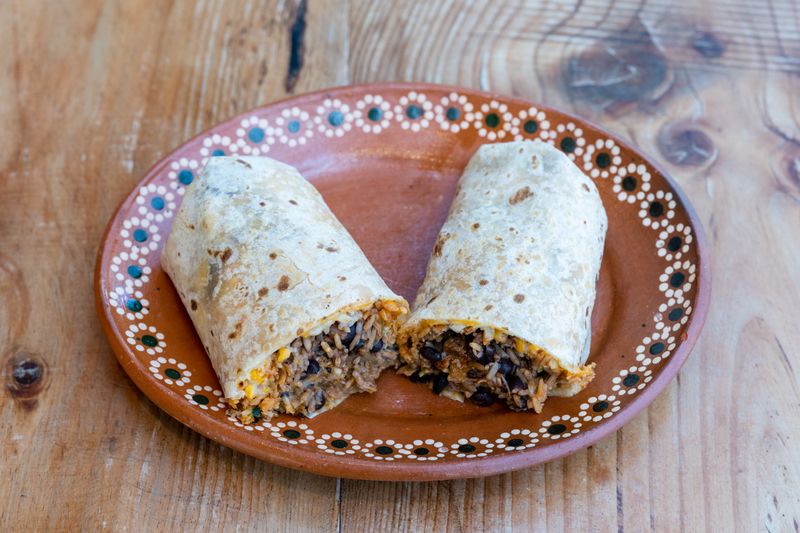 Slow-cooked carnitas burrito at Chuys